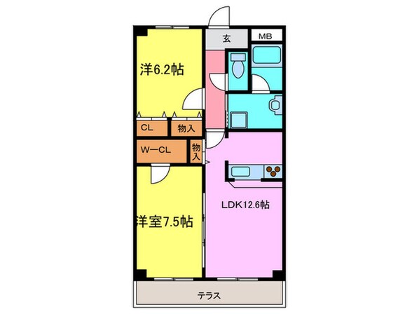 ベルナ－ドサ－モスの物件間取画像